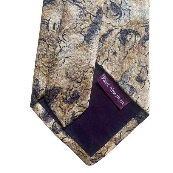 Christopher Reeve Collection Vintage Silk Tie With Abstract Pattern By Paul Newm - Picture 4 of 4